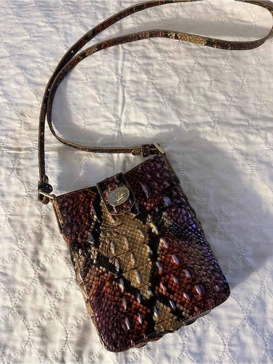 Brahmin Handbags - Snake-Embossed Crossbody Bag in Brown Multi